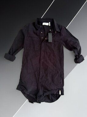 ONE TEASPOON Black Denim Onyx Prophecy Romper Size XS NEW NWT